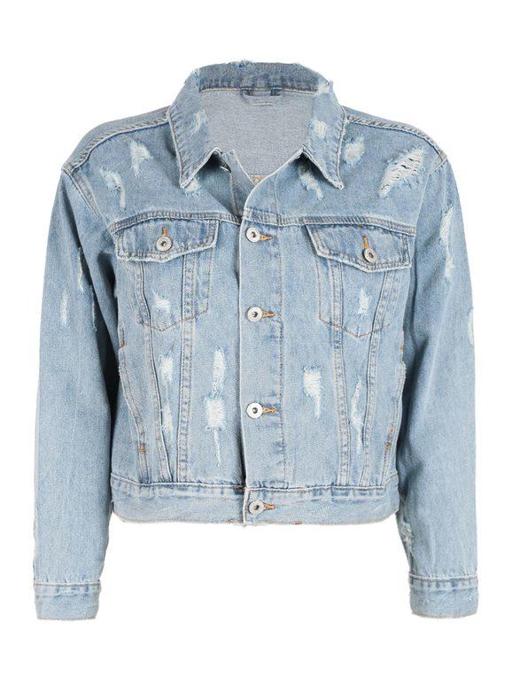 Solada Giacca In Jeans Oversize Donna Taglia 42