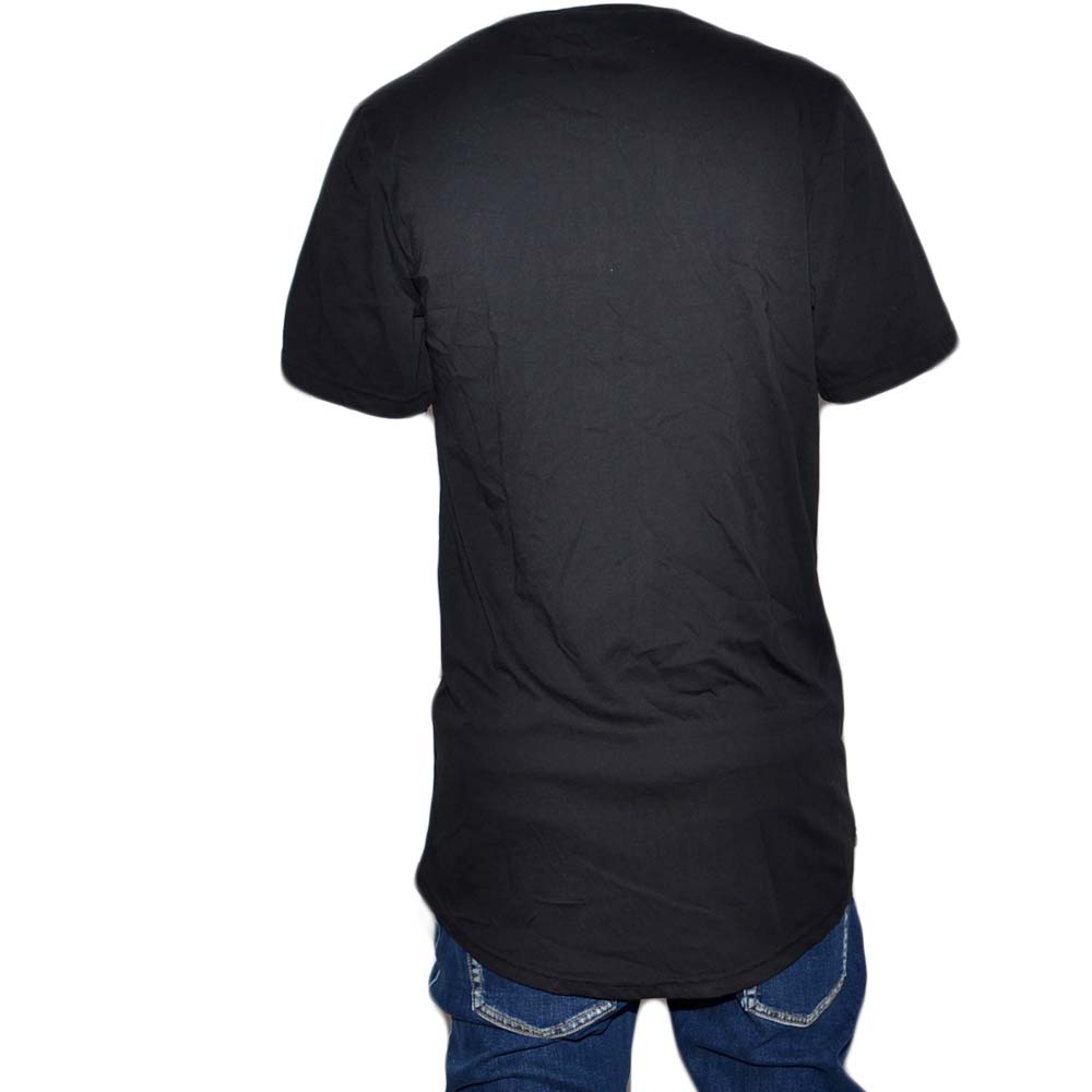 Malu Shoes T-Shirt Uomo Girocollo nera Stampa Con Scritta vintage Casual Slim Fit moda uomo