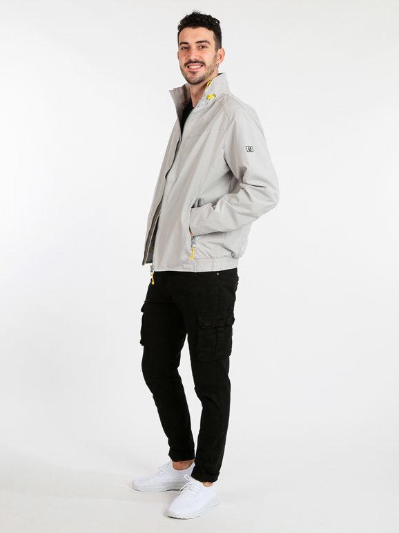 Wampum Giacca a Vento Con Full Zip Giacconi e Giubbotti Uomo Grigio Taglia Xxl