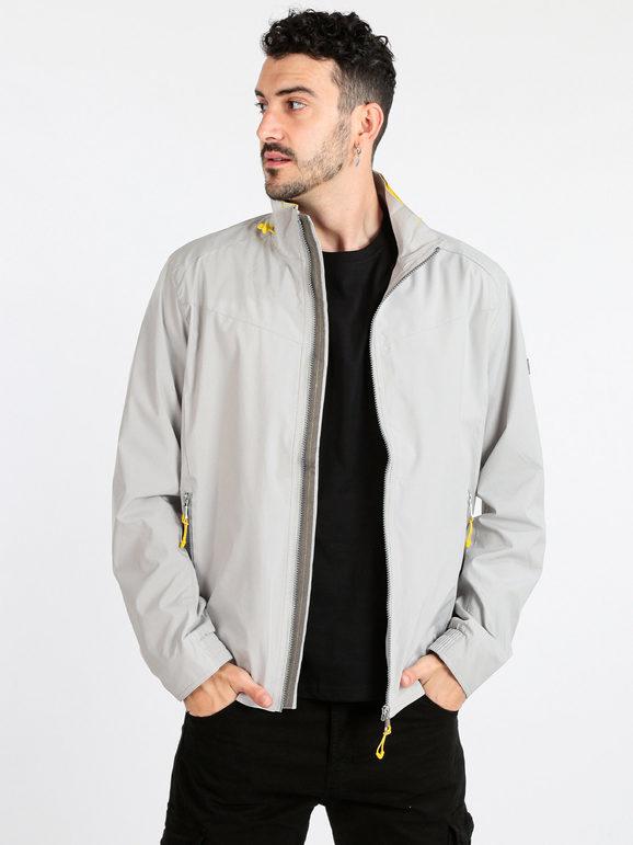 Wampum Giacca a Vento Con Full Zip Giacconi e Giubbotti Uomo Grigio Taglia Xxl