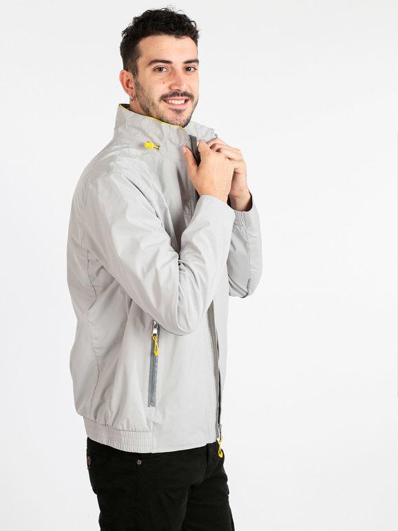 Wampum Giacca a Vento Con Full Zip Giacconi e Giubbotti Uomo Grigio Taglia Xxl