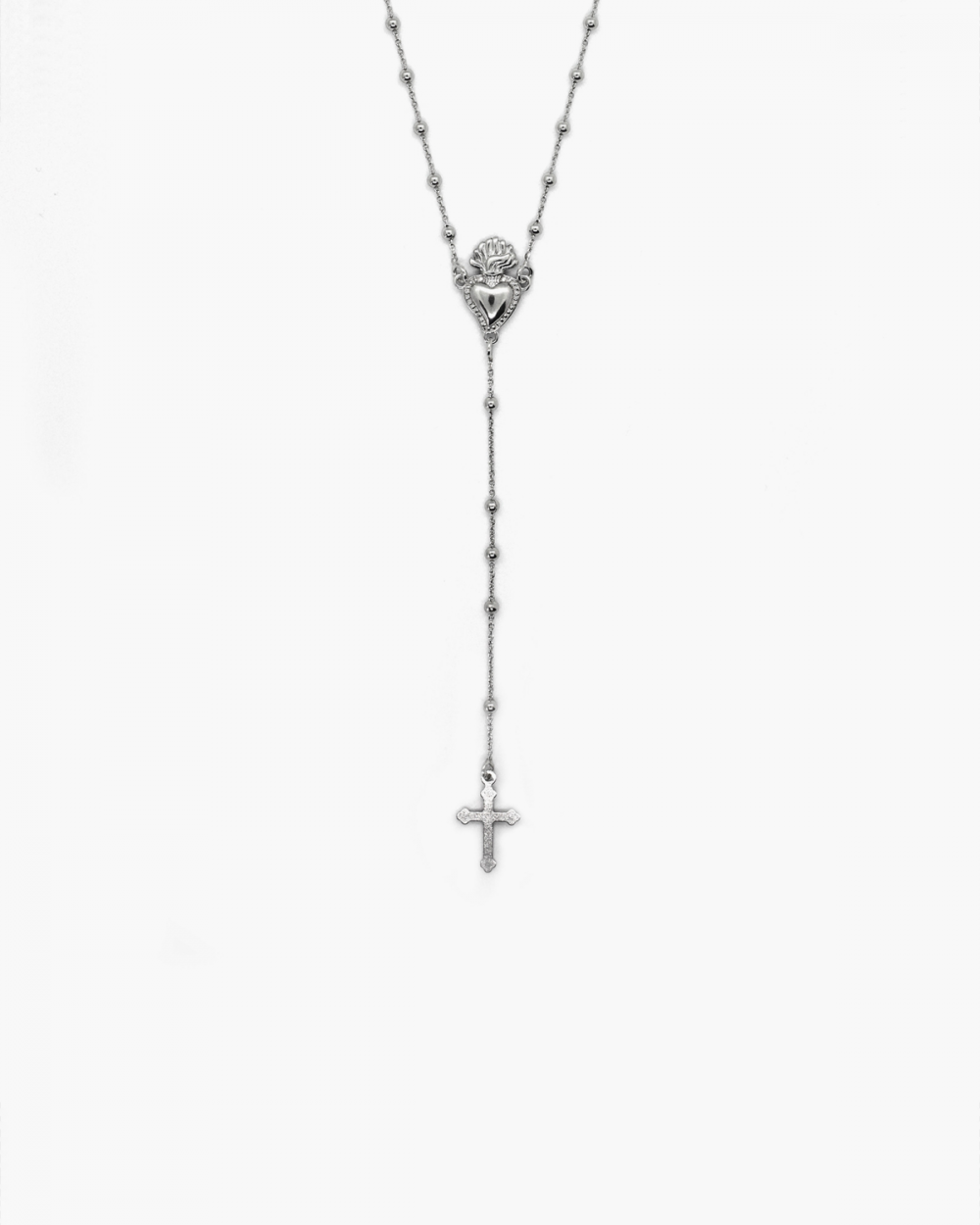 Mabor Collana Gotica Con Ciondolo A Cuore Rosa E Rosa Nera – In Lega Di Zinco, Catena Regolabile, Accessorio Grunge Emo - 4