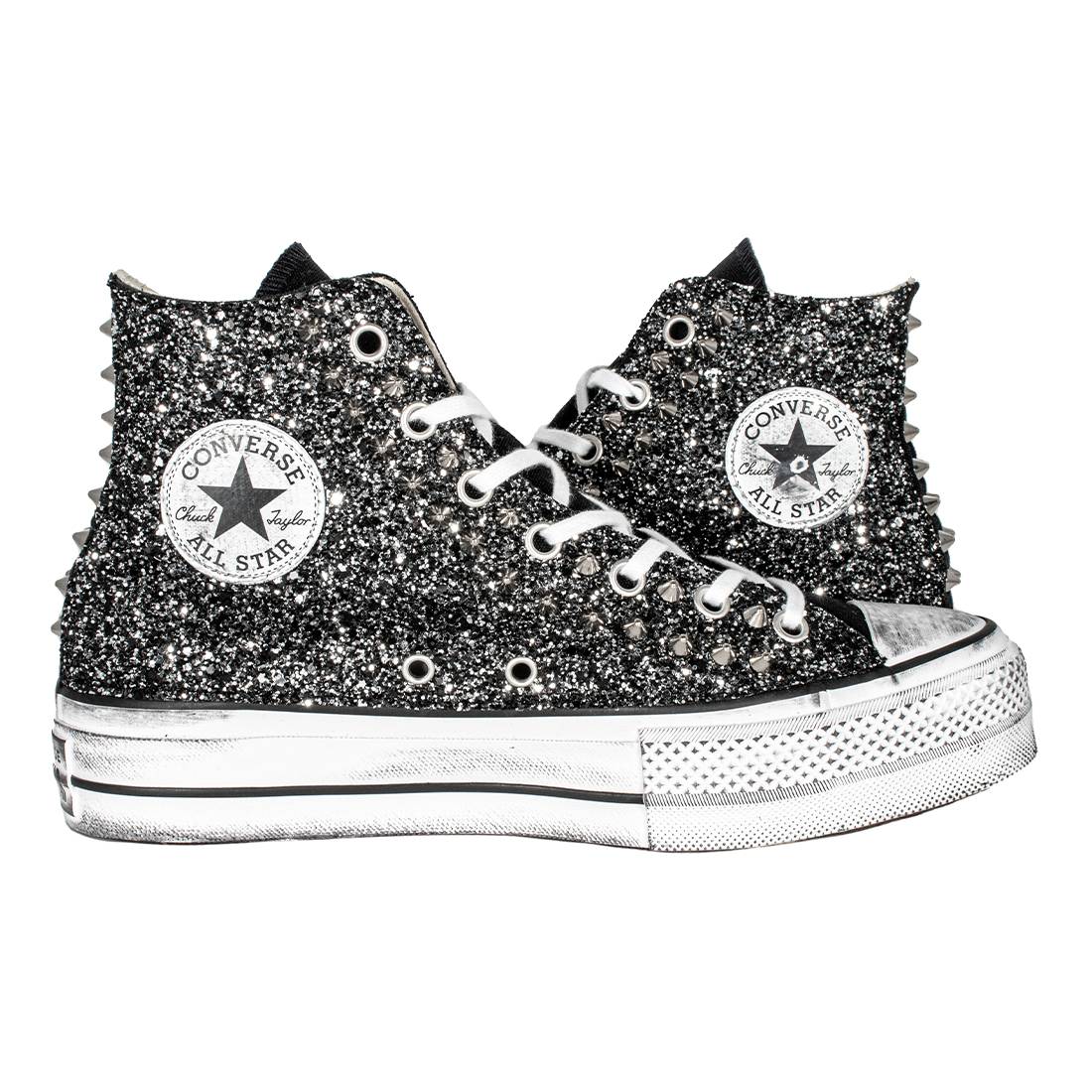 CONVERSE PERSONALIZZATE CONVERSE PLATFORM PERSONALIZZATE NERA KINGSTON
