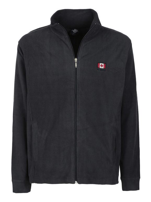 Be Board Felpa Uomo In Micropile Con Zip Pesanti Blu Taglia L