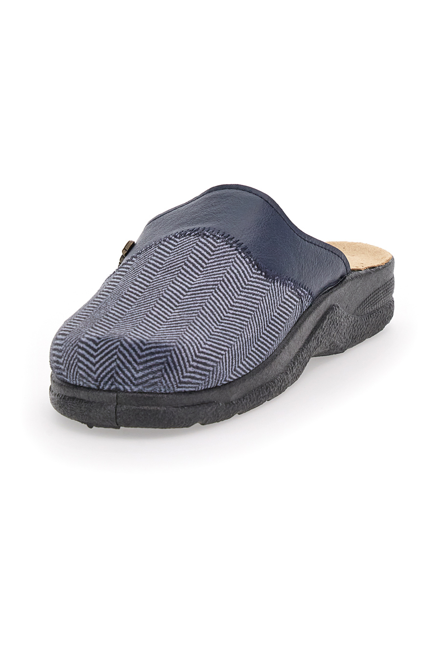 Pediconfort Pantofole Uomo In Pelle – Modello Comodo Senza Chiusura – Suola Piatta – Scarpe Da Casa