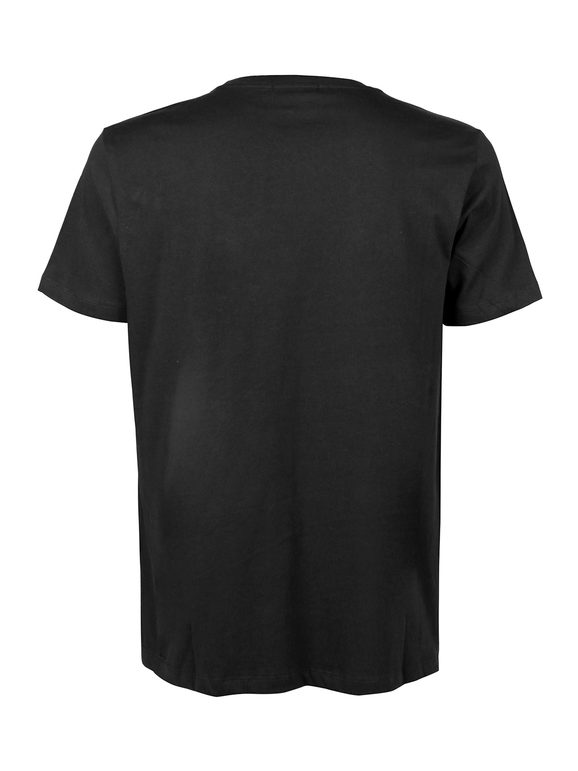 Navigare T-shirt Uomo In Cotone Con Scritta Manica Corta Nero Taglia L