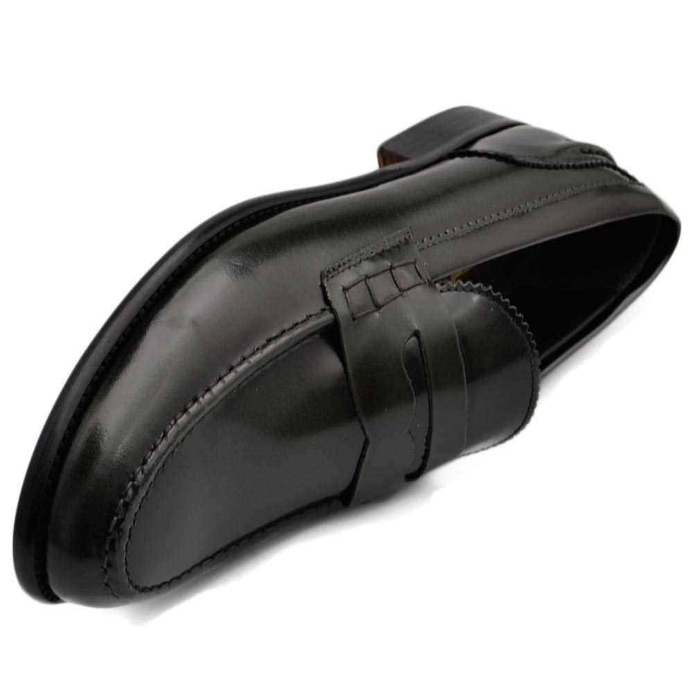 Malu Shoes Scarpe uomo mocassino verde abrasivato cucitura fondo cuoio sottile made in italy vera pelle certificata business man