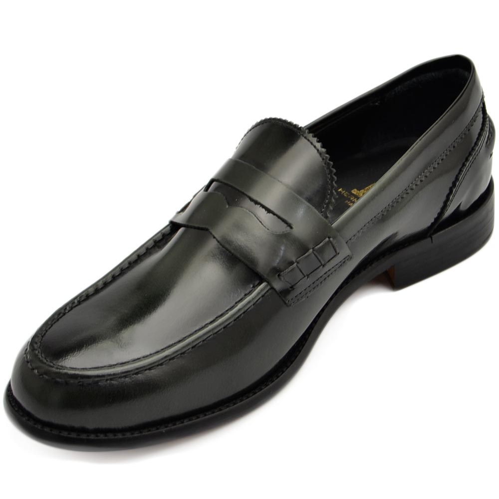 Malu Shoes Scarpe uomo mocassino verde abrasivato cucitura fondo cuoio sottile made in italy vera pelle certificata business man
