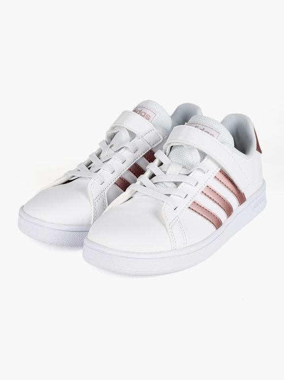 Adidas GRAND COURT C EF0107- Sneakers bimba Sneakers Basse bambina Bianco - Stileo.it