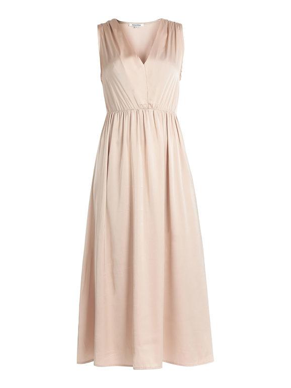 Sweet Miss Abito Donna Smanicato Effetto Raso Abiti Beige Taglia S