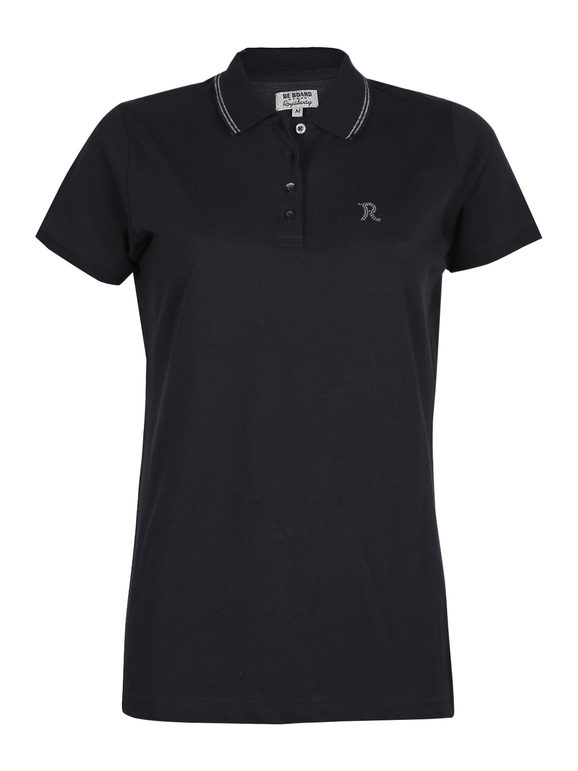 Be Board Polo Donna a Maniche Corte In Cotone Manica Corta Blu Taglia L