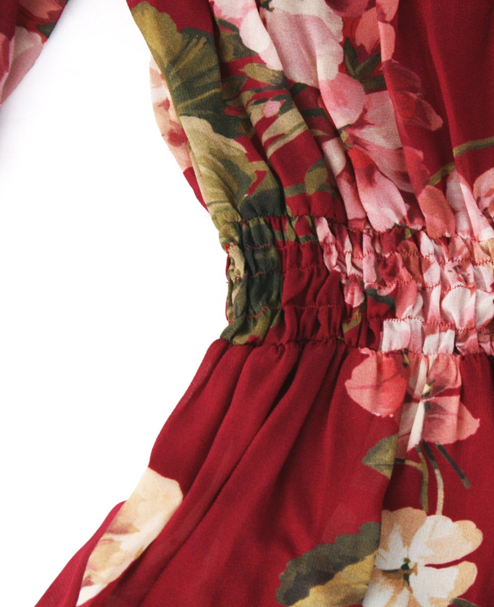 TWINSET GIRL Abito in Georgette Stampa Fiori - 8A