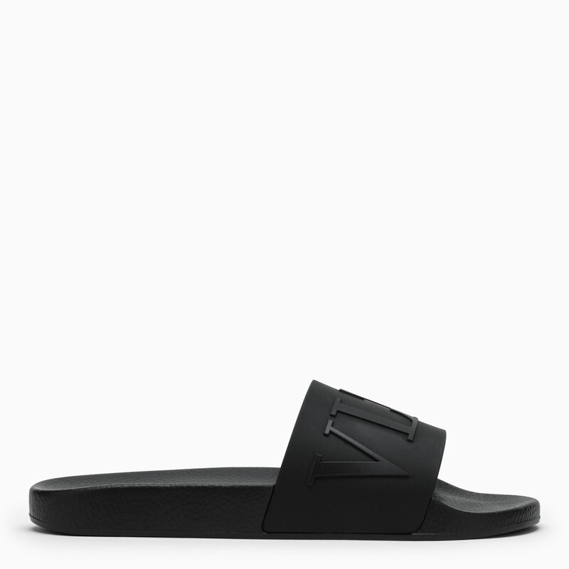 Valentino Garavani Ciabatta VLTN in gomma nera