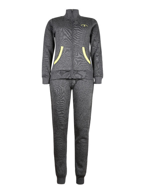 Scuola Nautica Italiana Tuta Da Donna In Cotone Felpato Con Zip Pesanti Grigio Taglia S