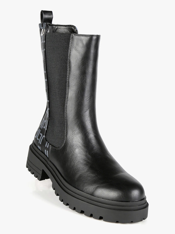 Lancetti Stivaletti Da Donna Modello Chelsea Tronchetti Nero Taglia 40