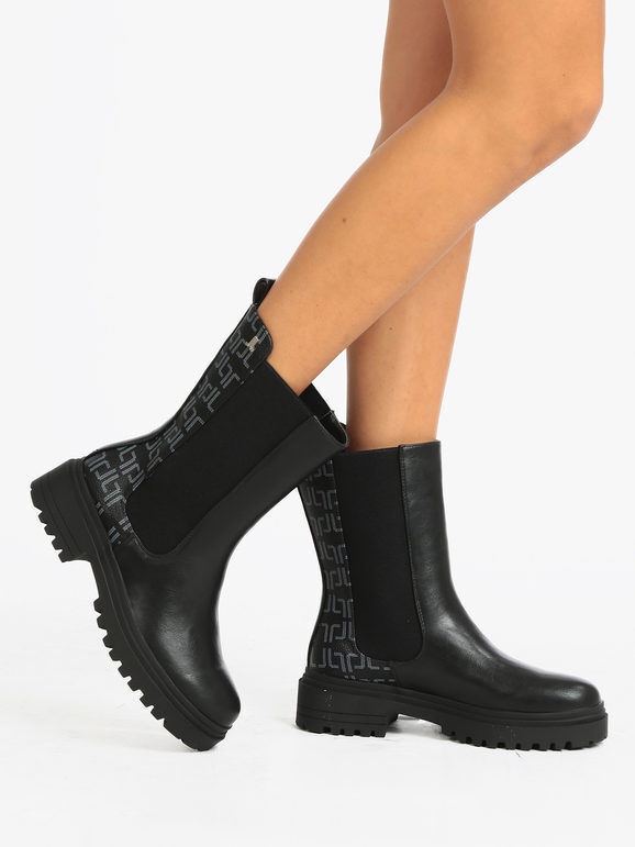 Lancetti Stivaletti Da Donna Modello Chelsea Tronchetti Nero Taglia 40