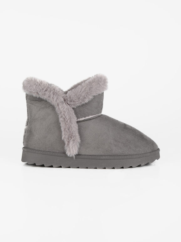 Original Marines Stivaletto Basso Imbottito Scarpe Da Neve Donna Grigio Taglia 36