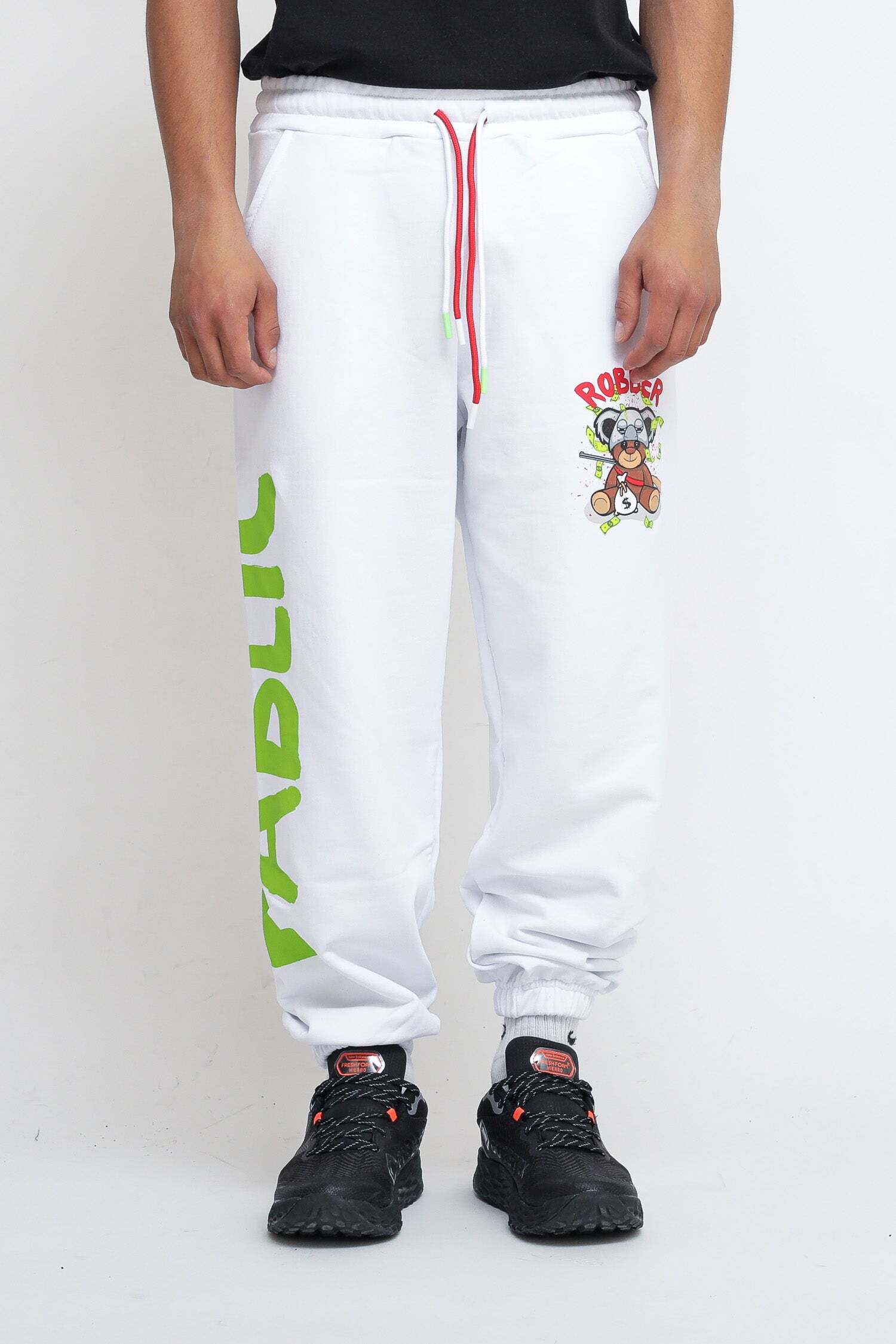 Pablic Pantalone Stampa Orso - Bianco White Uomo PE22 promo