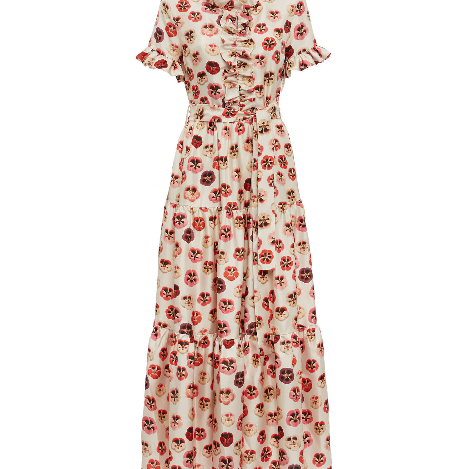 La DoubleJ Treasure Trove gend - Long And Sassy Dress Micro Pansy S 100% Silk