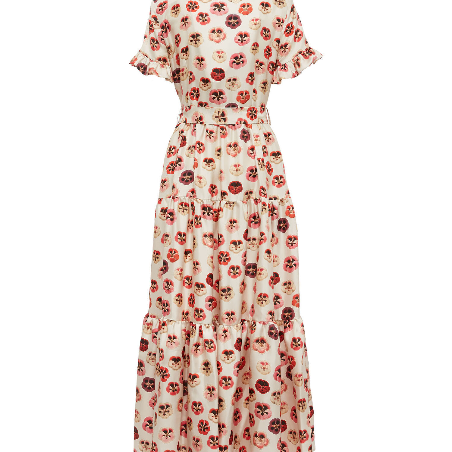 La DoubleJ Treasure Trove gend - Long And Sassy Dress Micro Pansy S 100% Silk