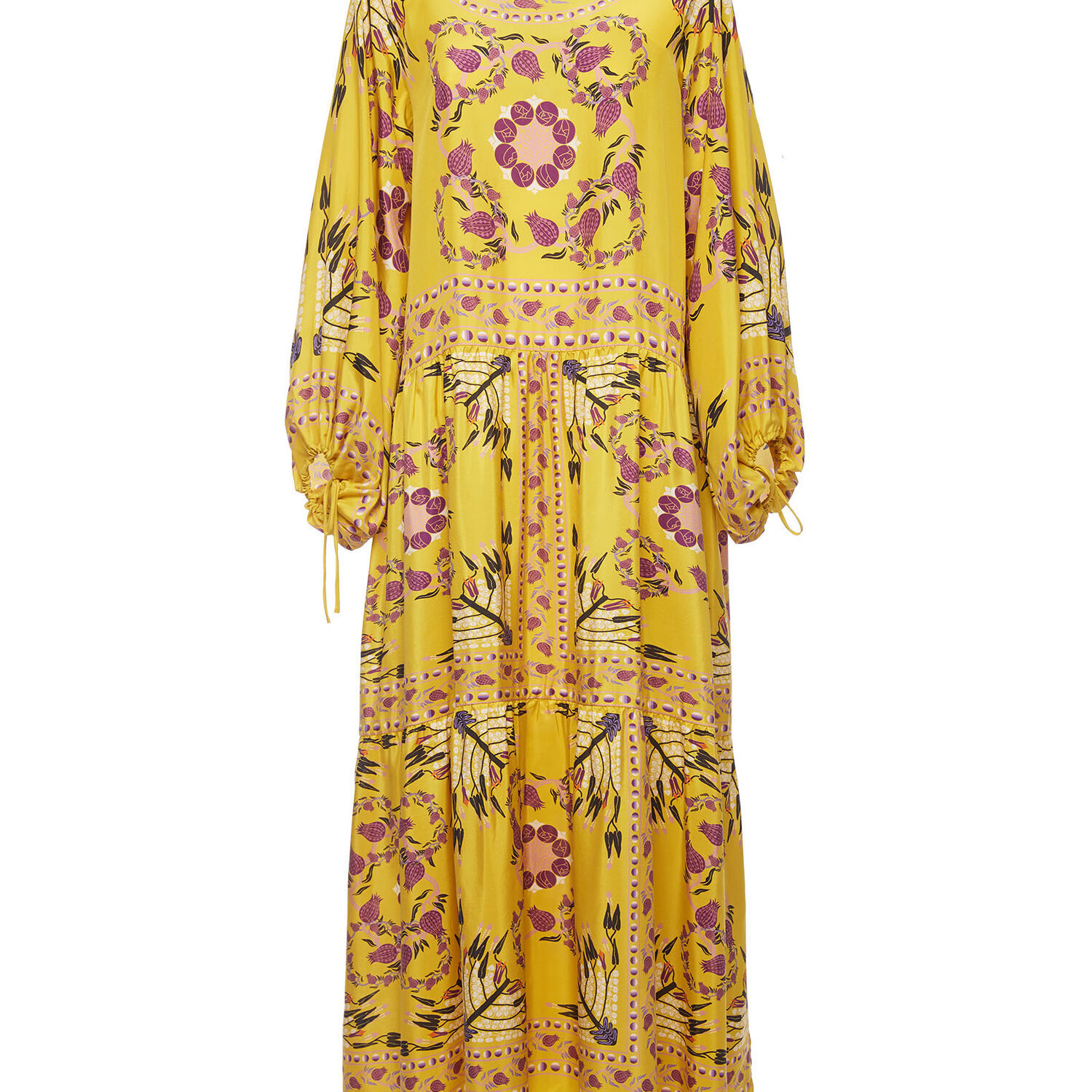 La DoubleJ Treasure Trove gend - Vesta Dress (Placée) Melograno Giallo Placée S 100% Silk