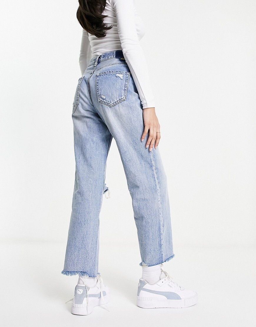 Pantaloni in denim elastizzati per bambina | BLUKIDS