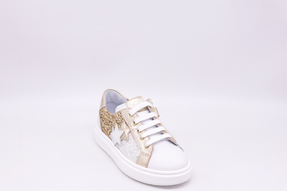 Nero Giardini E513080D Sneakers Donna In Pelle Beige, Suola Platform 5 Cm, Made In Italy, Pelle Interna