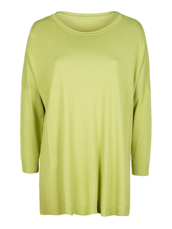 Solada Maglia Leggera Donna Oversize T-shirt Manica Lunga Verde Taglia Unica
