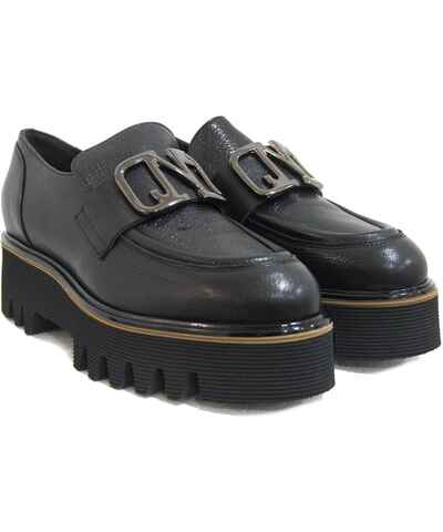 Mocassini In Ecopelle Con Plateau Da Donna – Tacco 3-5 Cm, Suola Antiscivolo, In Grigio, Beige, Blu O Nero, Taglie 35-41