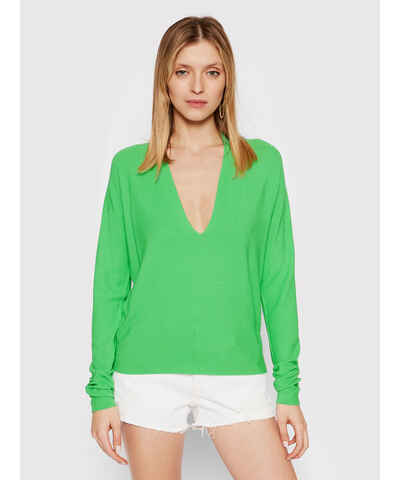 Pullover Donna Con Scollo A V Maniche Lunghe - Elegante E Casuale Per Autunno E Inverno