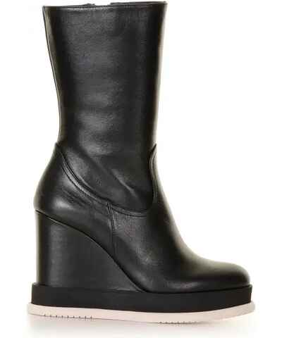 Stivali Invernali Donna Con Plateau E Tacco - Neri, Alti, In Pelle, Stile Gotico E Biker