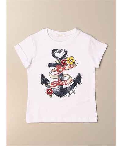 Top in maglia goffrata con Oval T Bambina, Verde | Milano