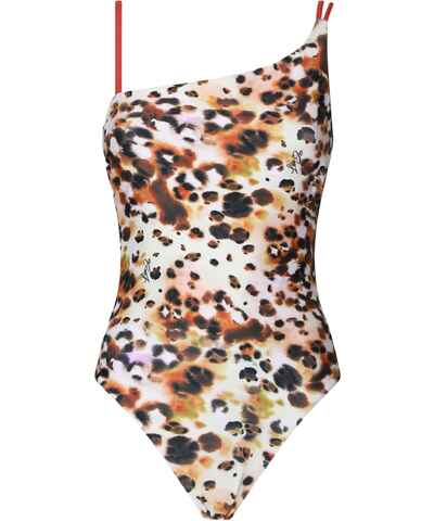 Costume Intero Gottex Marrone Chiaro – Taglia 8 – Con Accento Oro – Nuovo Senza Etichette - Foto 3