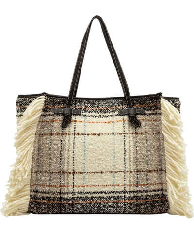 Borse a quadri con frange tote Gianni Chiarini, Autunno/Inverno 2025