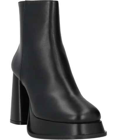 Alma En Pena Stivali Donna Con Tacco A Blocco 8,5 Cm, Pelle Color Cammello, Ricamati, Punta Affilata