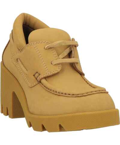 Scarpe in pelle slip on con tacco a blocco Materiali sostenibili da