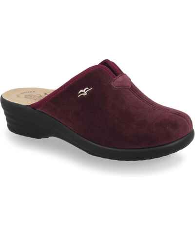 Absolute Footwear Pantofola Invernale Da Donna - Modello Mule Con Apertura Posteriore E Punta Aperta, Finta Pelliccia Con Fiocco, Lilla (Taglia 36/37 EU) - 2