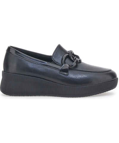 Slip On Donna Autunno/Inverno In Tessuto Con Suola F/PU E Zeppa Comoda