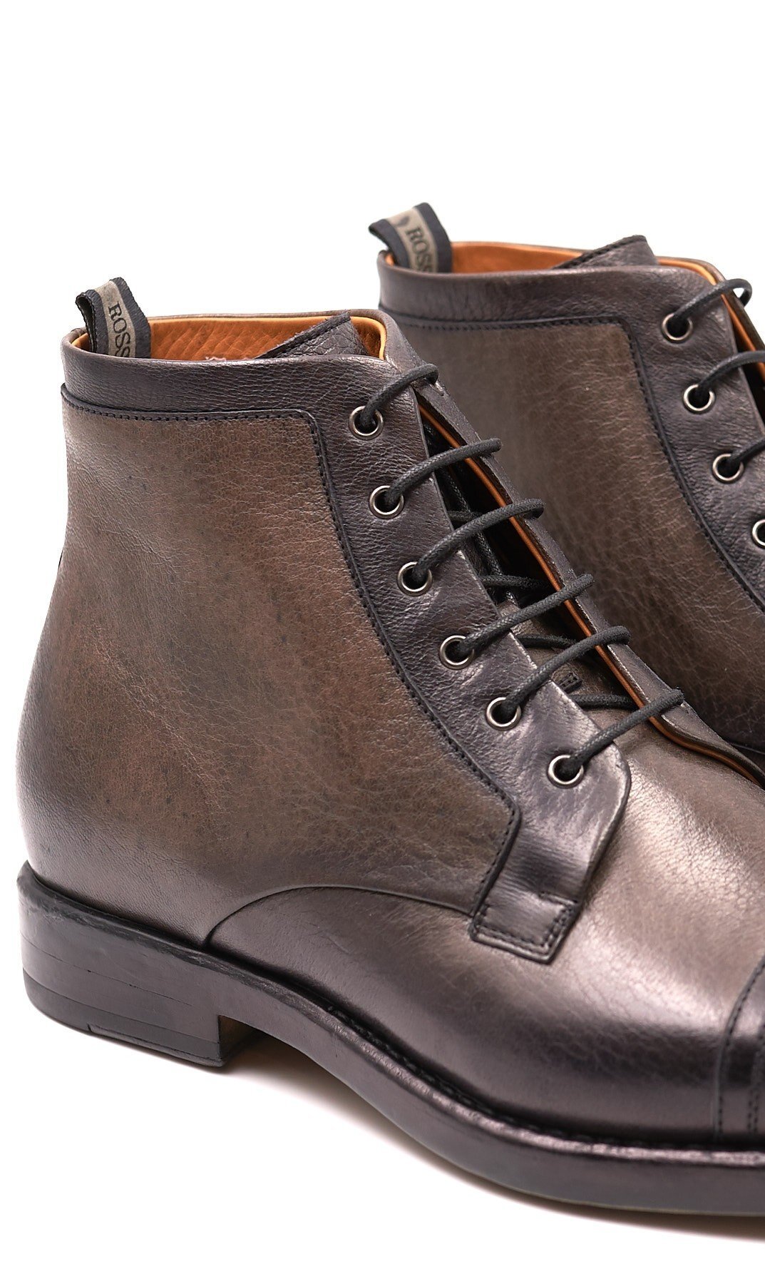 STIVALETTO ROSSI IN PELLE GRIGIO, Colore Grigio