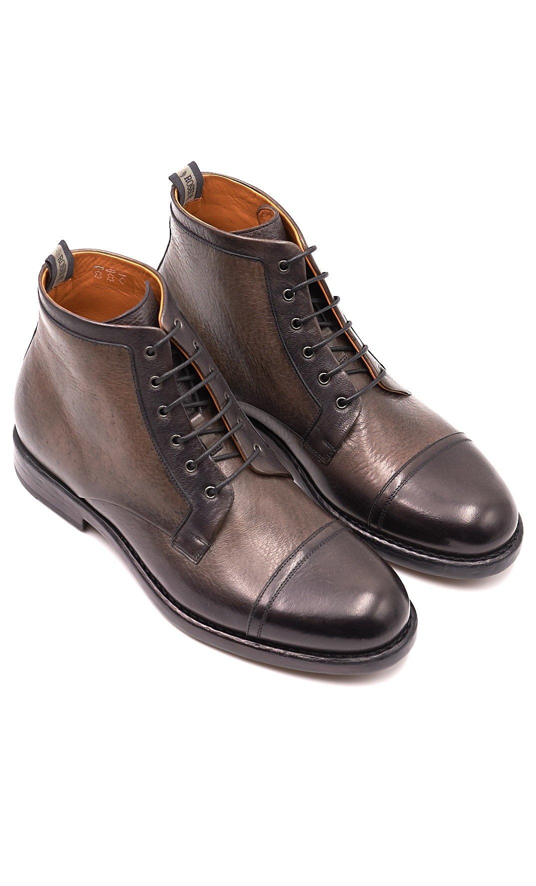 STIVALETTO ROSSI IN PELLE GRIGIO, Colore Grigio