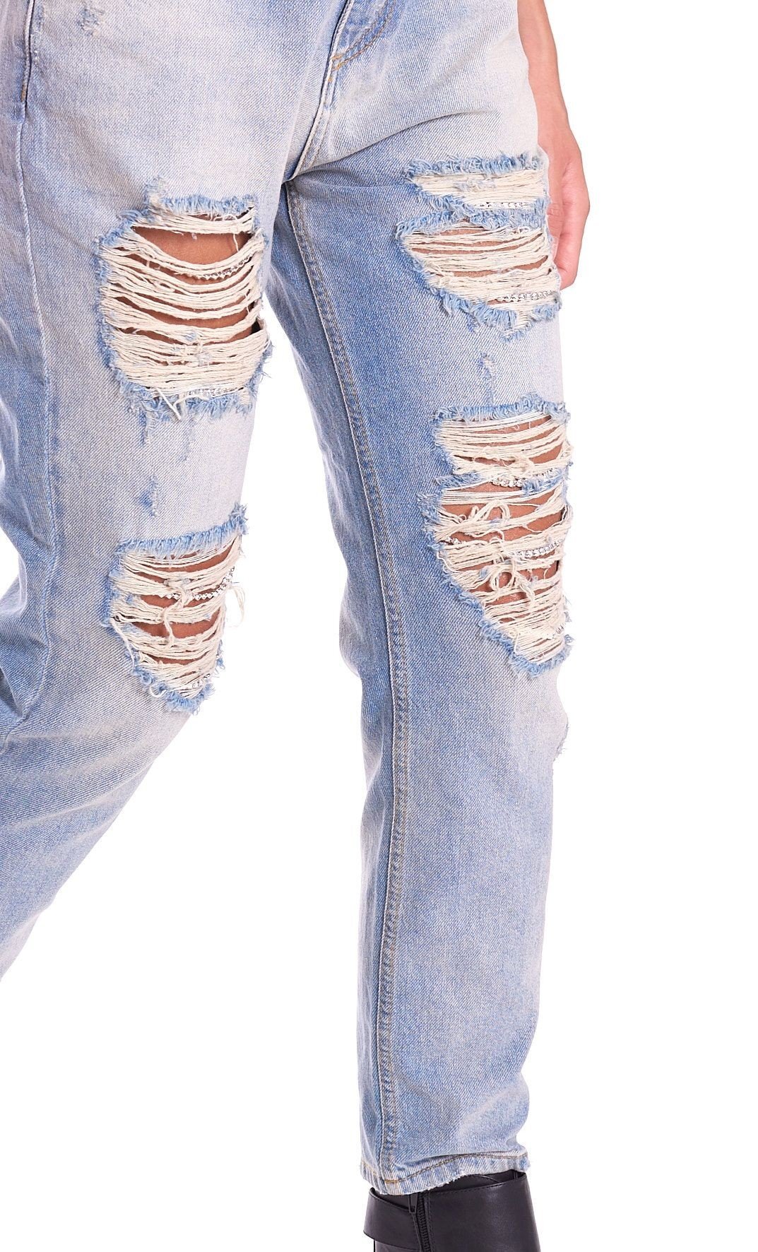 JEANS BOYFRIEND TWINSET ACTITUDE CON ROTTURE