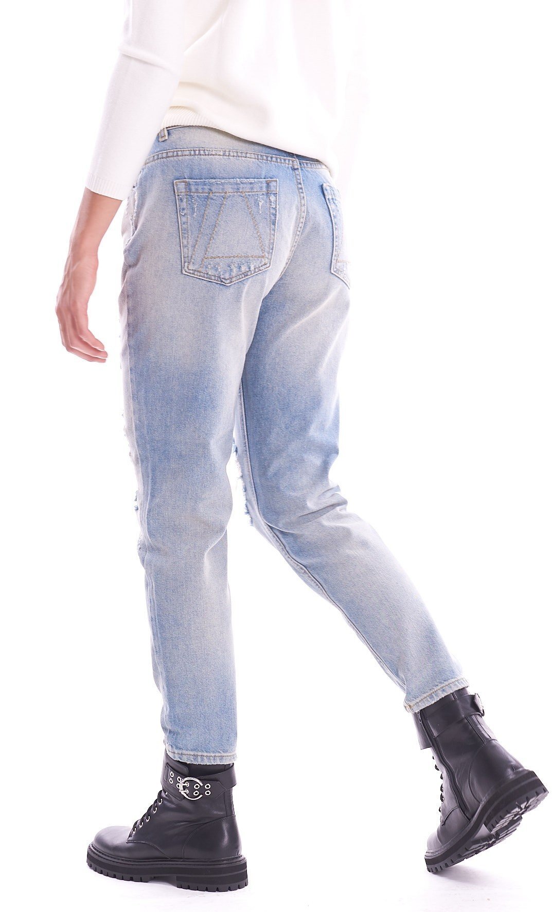 JEANS BOYFRIEND TWINSET ACTITUDE CON ROTTURE