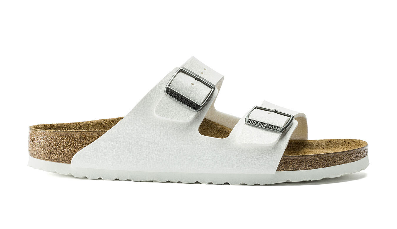 Birkenstock Arizona Birko-Flor White Regular Fit Donne - Sandali Birkenstock - Bianco - 0552681-7.5