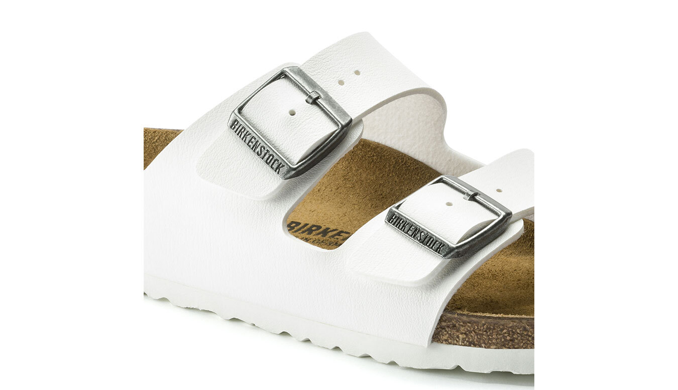 Birkenstock Arizona Birko-Flor White Regular Fit Donne - Sandali Birkenstock - Bianco - 0552681-7.5
