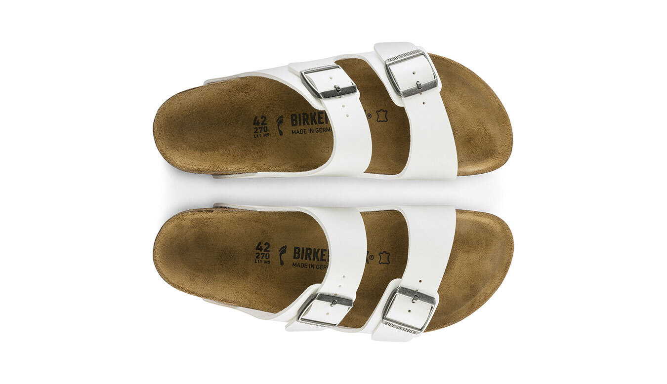Birkenstock Arizona Birko-Flor White Regular Fit Donne - Sandali Birkenstock - Bianco - 0552681-7.5