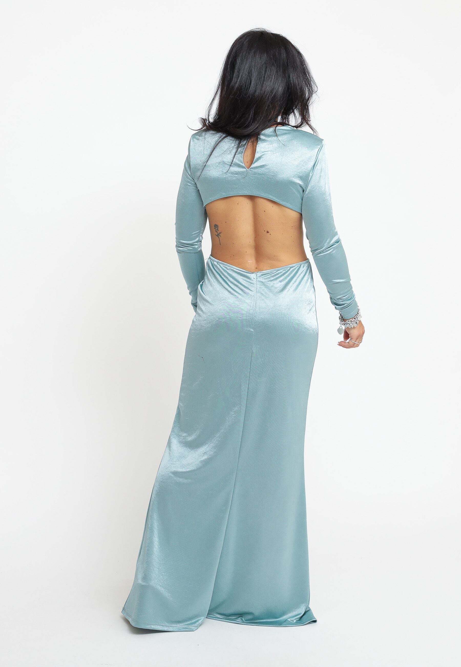 Have One Abito Lungo Cut Out - Menta Azzurro Vestiti Woman PE23 promo