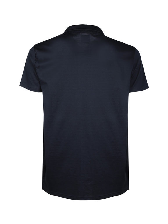 Baci & Abbracci Polo In Cotone Uomo Manica Corta Blu Taglia L