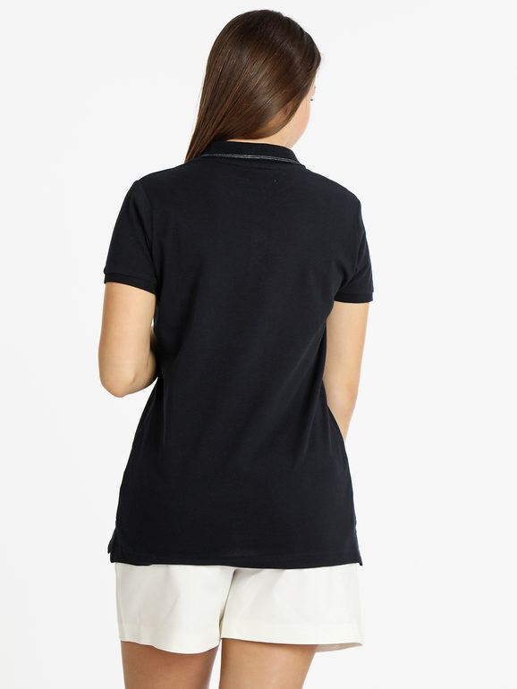 Be Board Polo Donna a Maniche Corte In Cotone Manica Corta Blu Taglia L