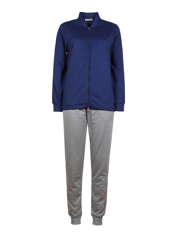 Laura Biagiotti Completo Donna 2 Pezzi In Cotone Tute Sportive Blu Taglia S