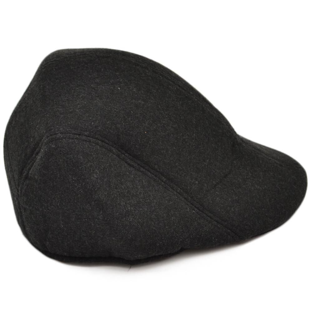 Malu Shoes Berretto Coppola Piatta Strillone Uomo Invernale Tessuto Foderato Nero Berretto Regolabile